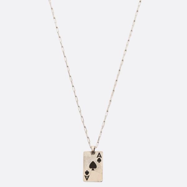Ace of Spades Pendant Metal Necklace