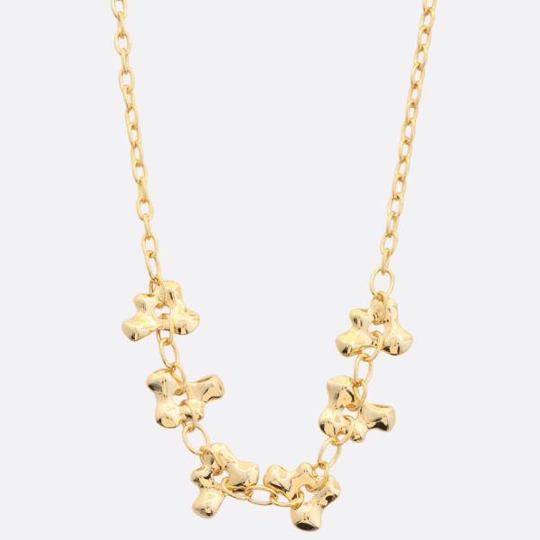 SODAJO Organic Shape Station Gold Dipped Necklace