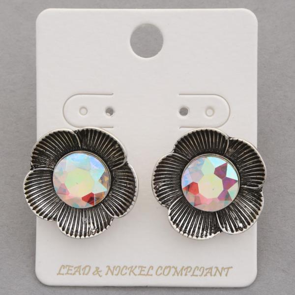 Flower Rhinestone Earring