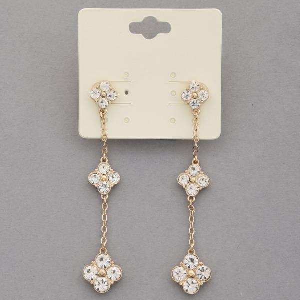 Triple Clover Dangle Earring