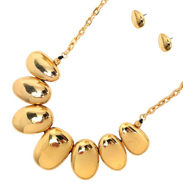 Oval Link Metal Necklace