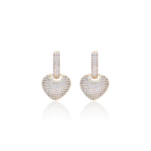 Heart Micro Pave CZ Earring