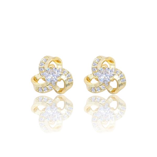 Love Knot CZ Stud Earring