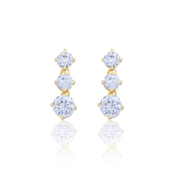 Three Circle CZ Dangle Earring