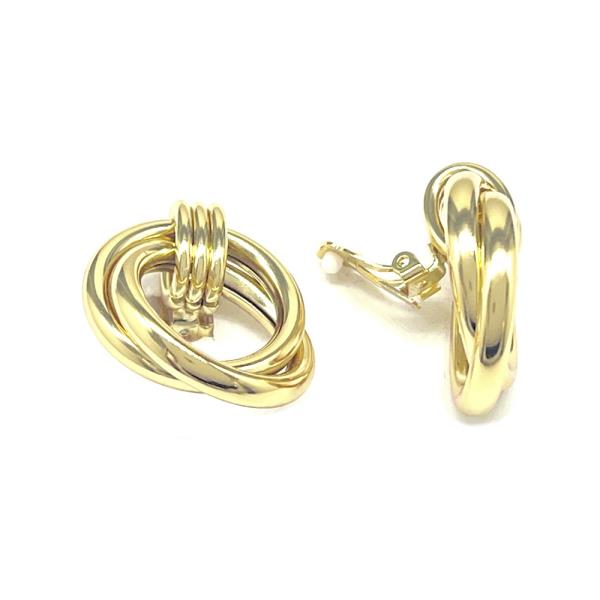 Knot Metal Clip On Earring