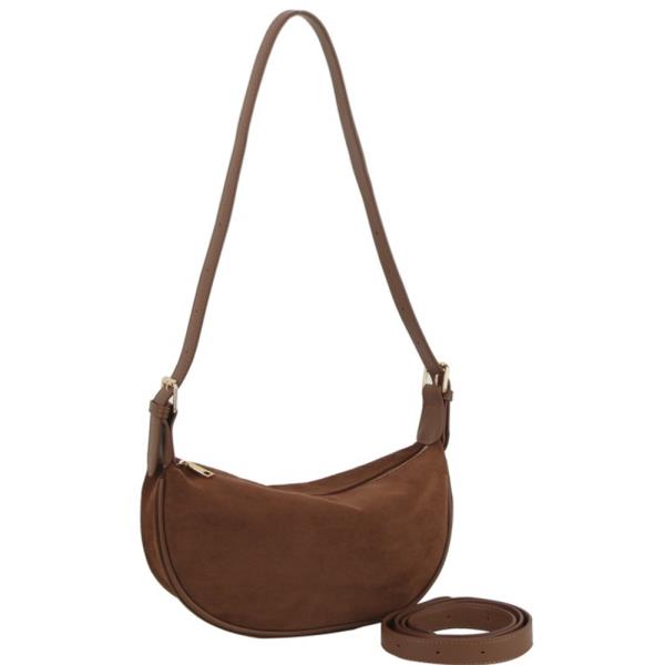 Trendy Sueded Shoulder Bag