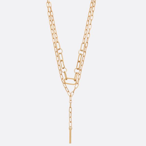 SDJ Oval Link Layered Necklace