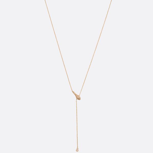SDJ Snake CZ Y Shape Necklace