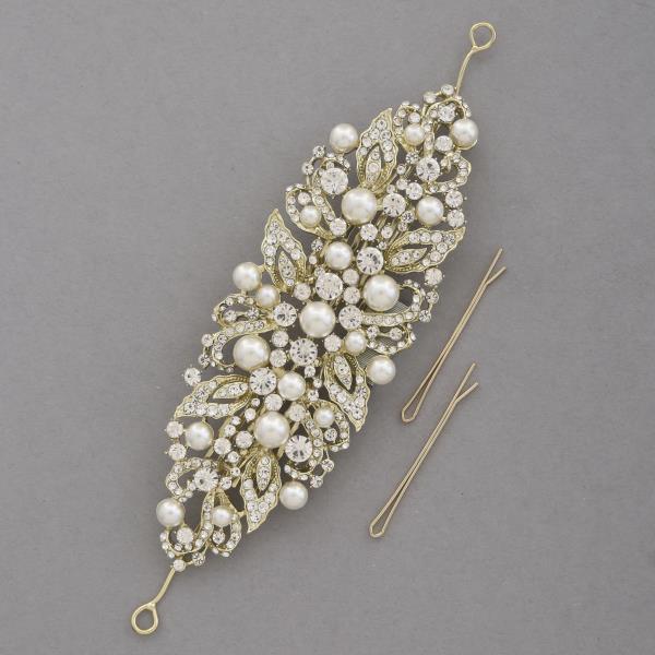 Pearl Rhinestone Hair Vine