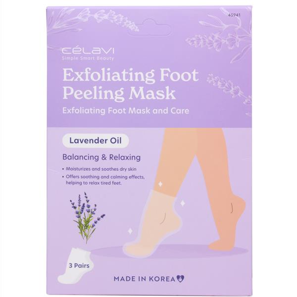 CELAVI Exfoliating Foot Peeling Mask Lavender Oil