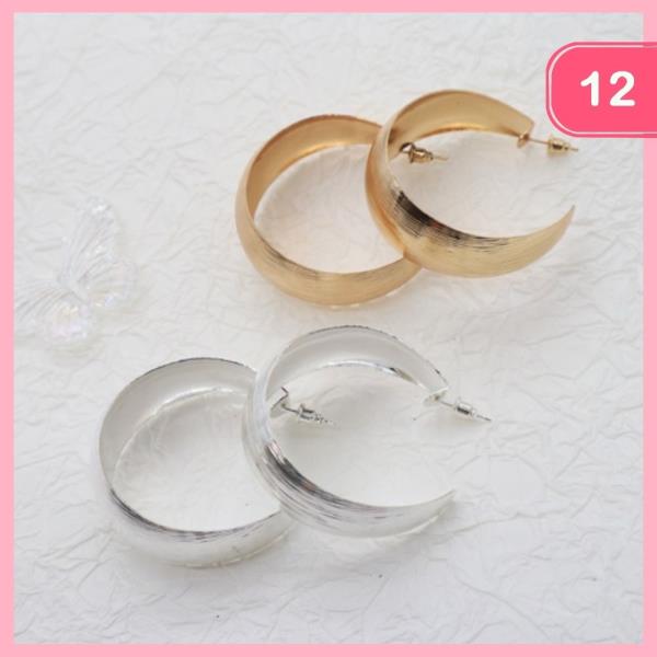 Metal Hoop Earring (12 Units)