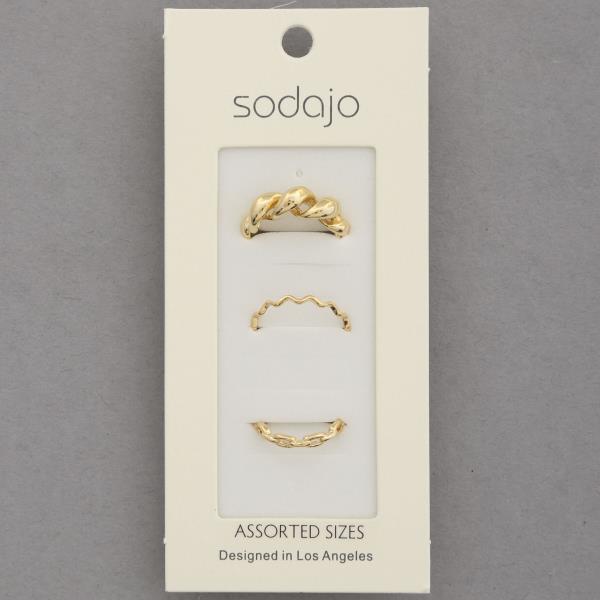 SODAJO Metal Assorted Ring Set
