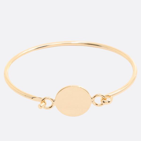 SODAJO Oval Metal Gold Dipped Bracelet