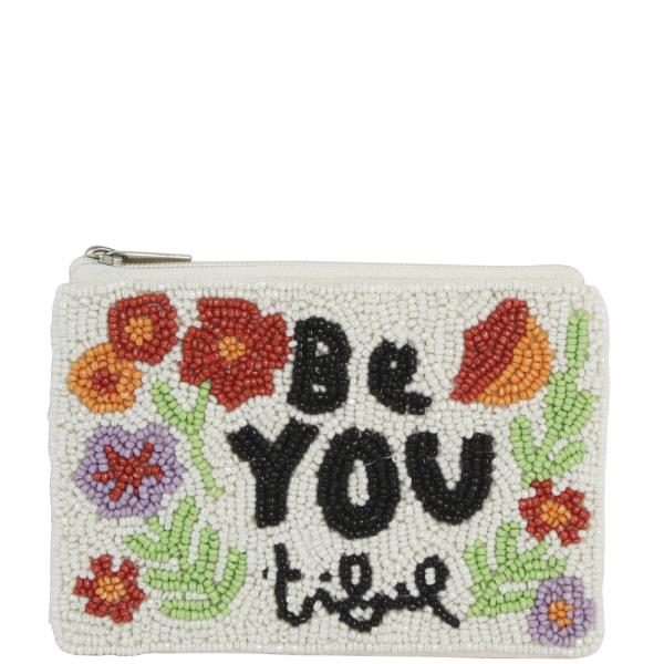 Seed Bead Be You Coin Purse Bag