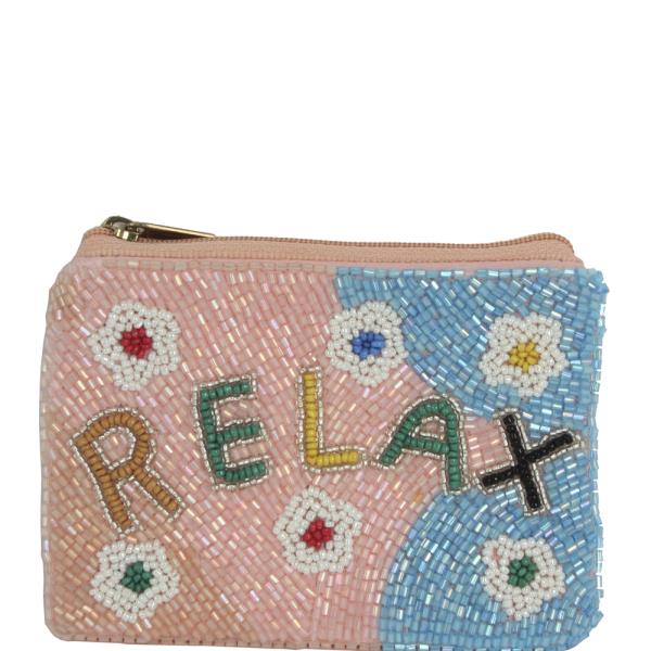 Seed Bead Relax Coin Purse Bag