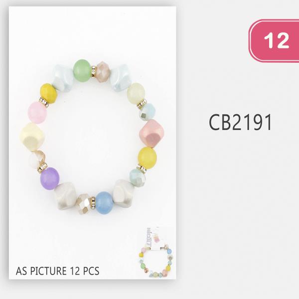 Bead Stretch Bracelet (12 Units)