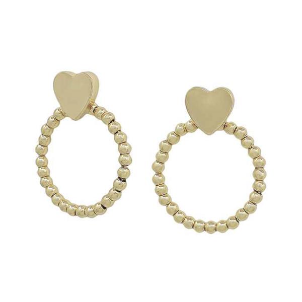 Heart Metal 2mm CCB Water Resistant Post Earring