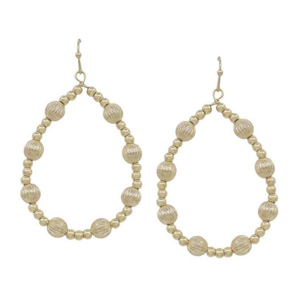 Teardrop 2mm CCB And 5mm Ball Accent Earring