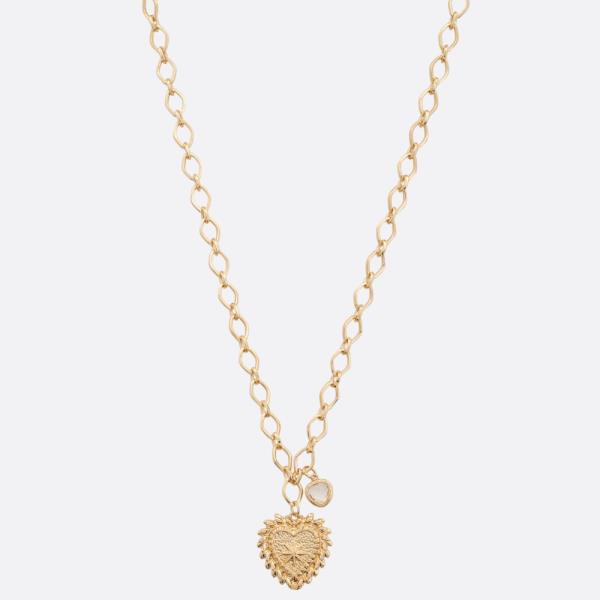 Heart Charm Metal Necklace