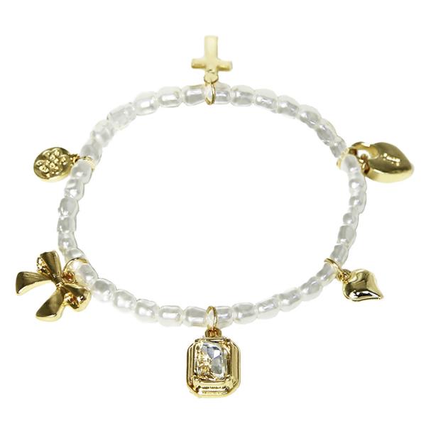 Baguette Bow Heart Bracelet