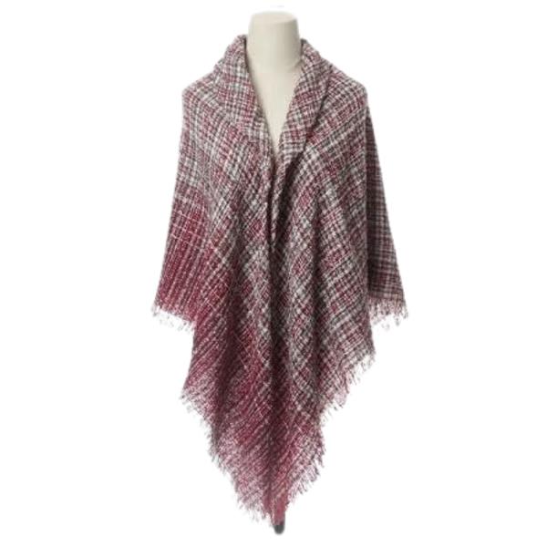 Small Pattern Plaid Blanket Scarf (12 Units)