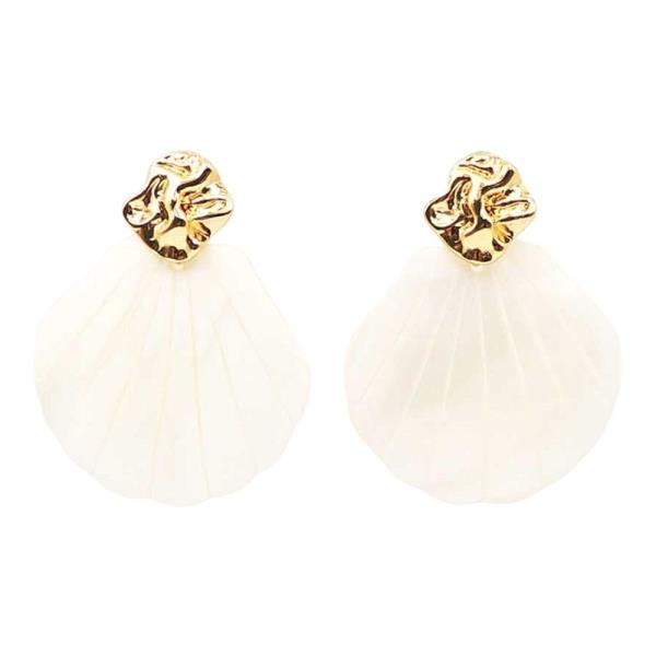 Seashell Metal Bead Earring