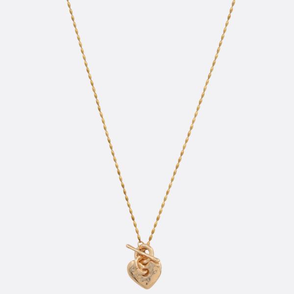 Heart Toggle Clasp Metal Necklace