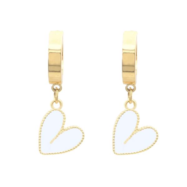 Heart Stainless Steel Huggies Earring