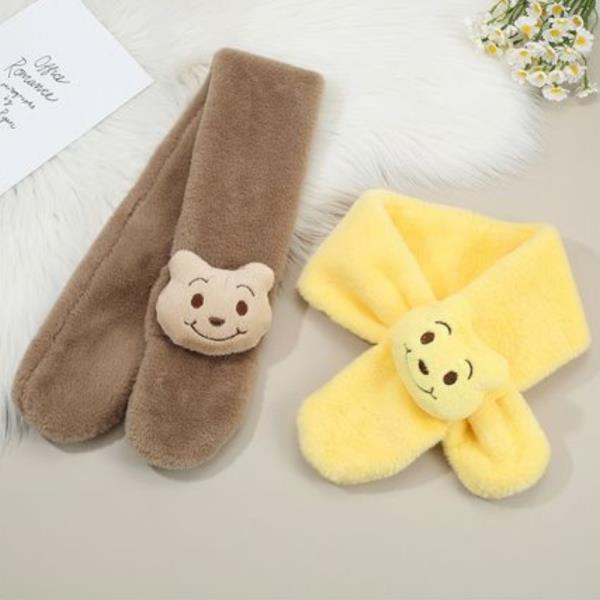 Bear Faux Fur Kids Stole Neck Scarf (12 Units)