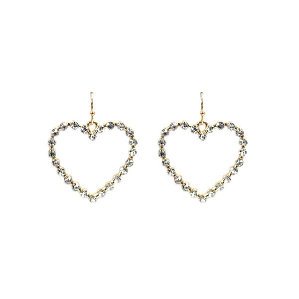 Rhinestone Heart Dangle Earring
