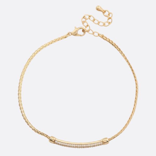 CZ Bar Metal Bracelet