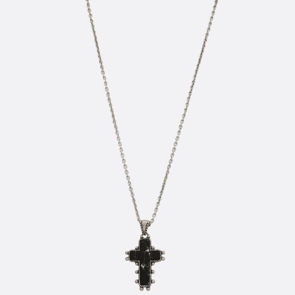 Western Style Turquoise Cross Pendant Necklace