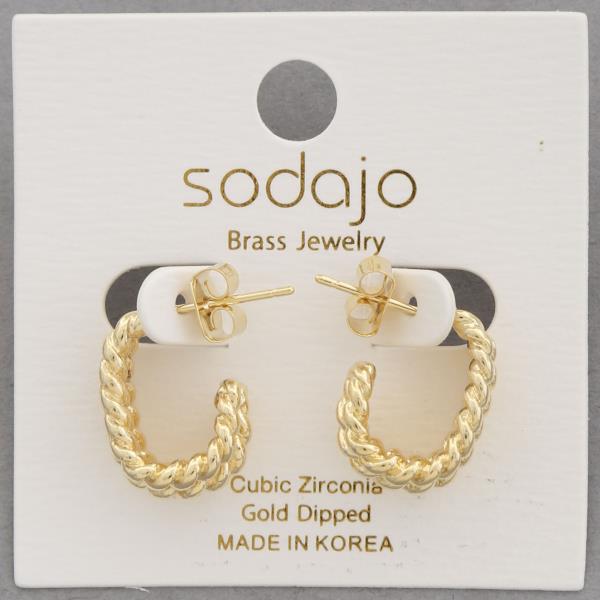 SODAJO Rope Link Gold Dipped Earring