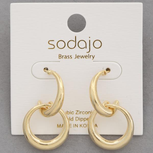 SODAJO Metal Gold Dipped Earring