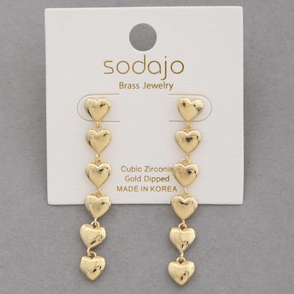SODAJO Heart Link Gold Dipped Earring