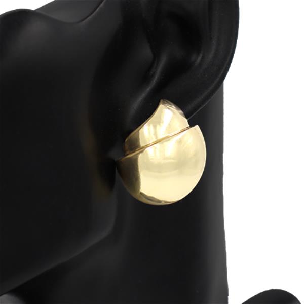 Wide Round Metal Earring