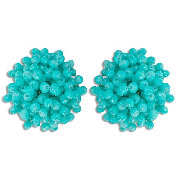 Beads Pom Pom Post Earring