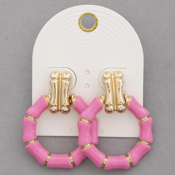 Color Bamboo Metal Earring