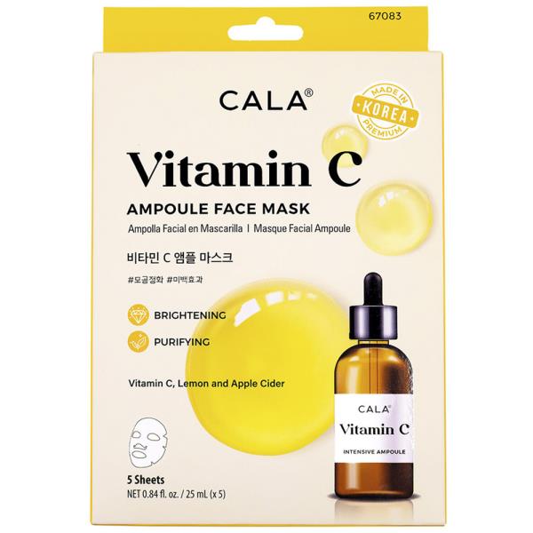 CALA 5PC Ampoule Face Mask Vitamin C