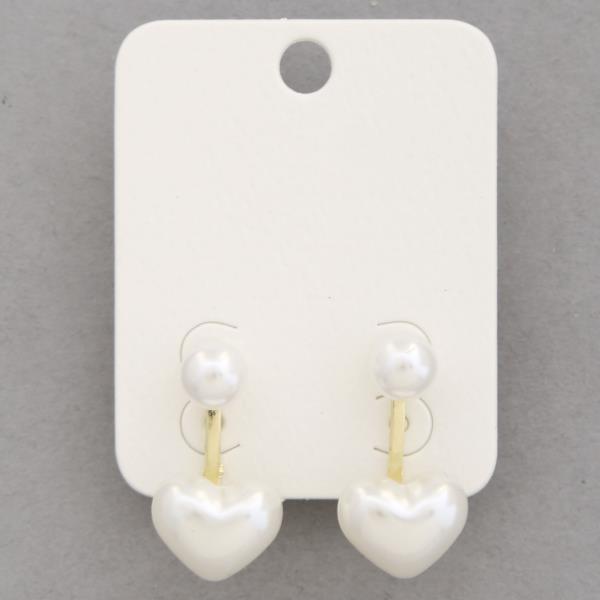 Heart Pearl Bead Earring