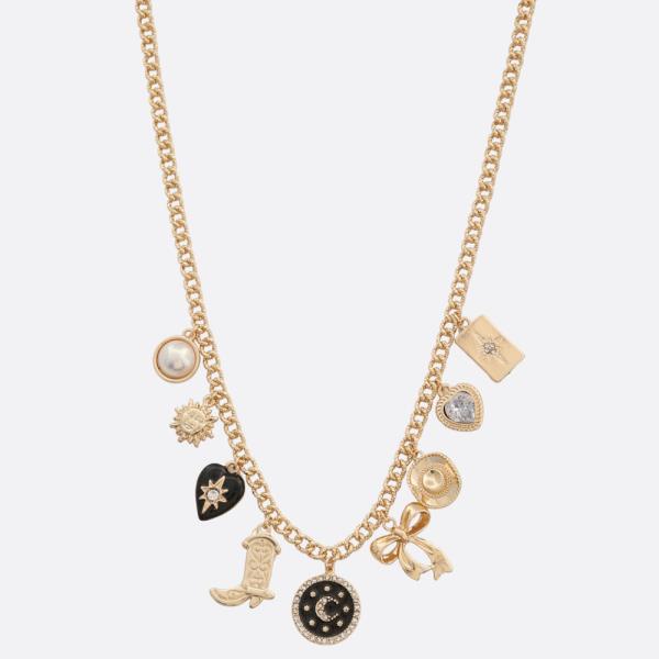 Western Style Multi Charm Necklace