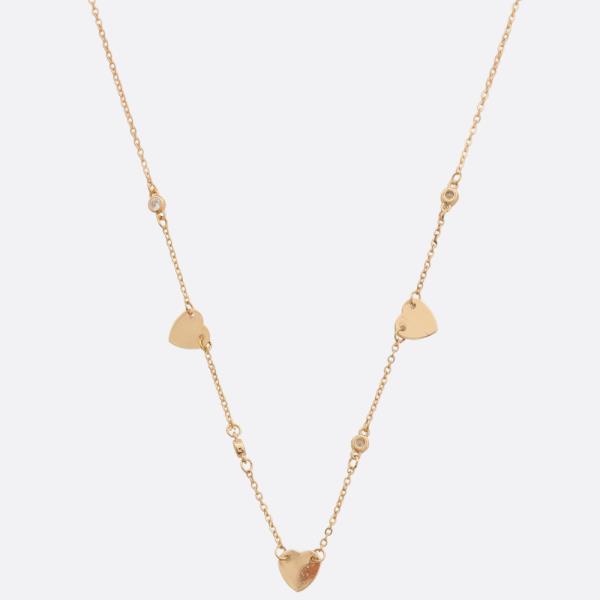 SDJ Heart Shape Station Necklace