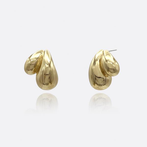 Double Teardrop Stud Earring