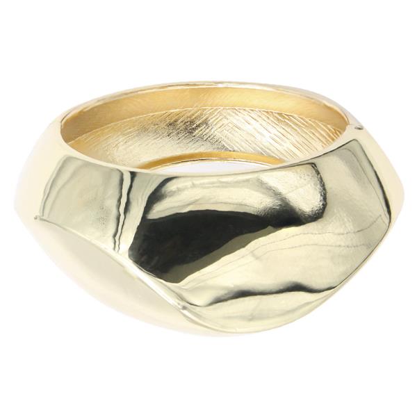 Gold Plated Hinged Bangle Bracelet
