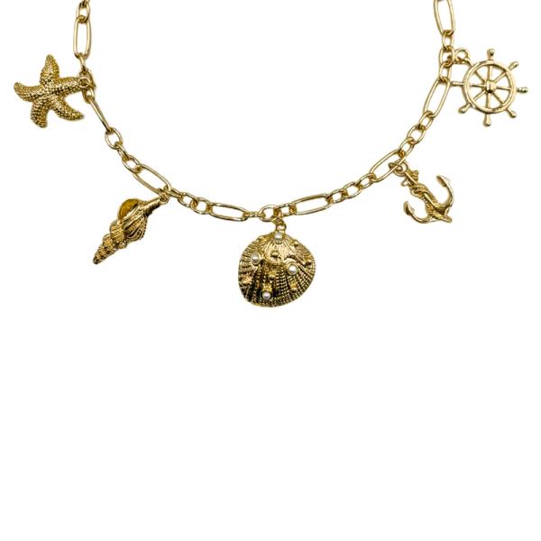 Sea Life Short Chain Mixed Charms Necklace