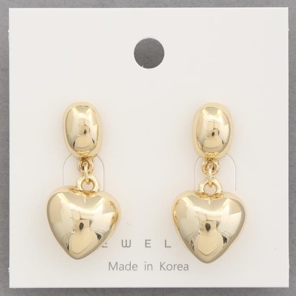 Metal Heart Dangle Earring