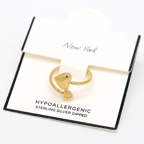SECRET BOX Stainless Steel Heart Adjustable Ring