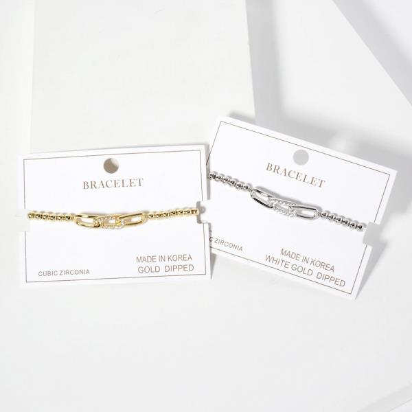 Gold Dipped CZ Bracelet