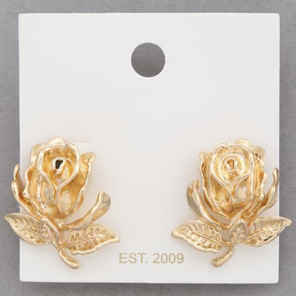 Rose Metal Earring