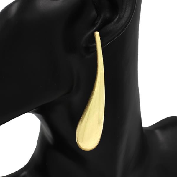 Long Teardrop Metal Earring